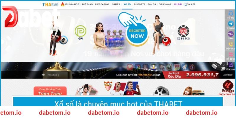 Xổ số là chuyên mục hot của DABET